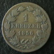 1 кройцер 1856, Херцогство Баден(Германия), снимка 1 - Нумизматика и бонистика - 16441049