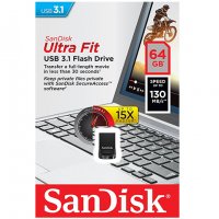 USB Sandisk Ultra Fit 3.1 - 64 GB, снимка 1 - USB Flash памети - 23542778