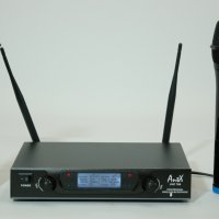 Двоен дистанционен микрофон AntX UHF 766, снимка 1 - Микрофони - 24949119