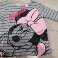 Мини Маус блуза сива на райе оригинал ХМ HM H&M, снимка 1 - Детски Блузи и туники - 23198617