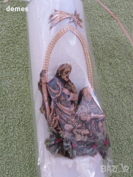 Празнична коледна декоративна свещ , снимка 1