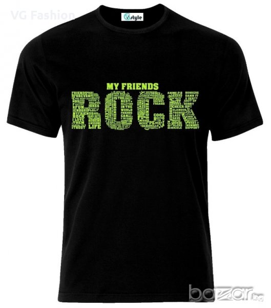 Мъжка тениска My Friends Rock Musik T-Shirt, снимка 1
