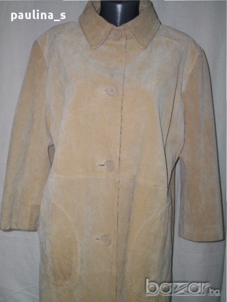 Манто или преходно палто от естествен велур ”Piano woman” / голям размер , снимка 1