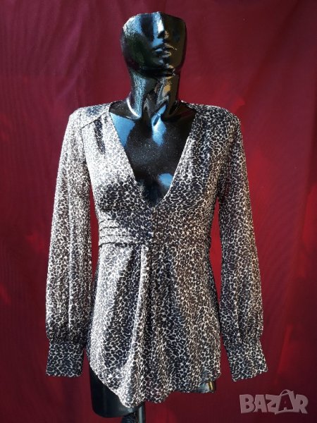 Прозрачна блузка от шифон леопардов принт С, снимка 1