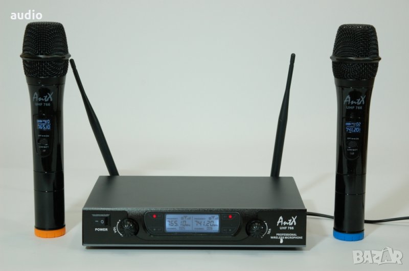 Двоен дистанционен микрофон AntX UHF 766, снимка 1