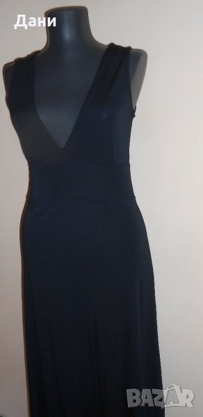Елегантна тъмно синя рокля , снимка 1