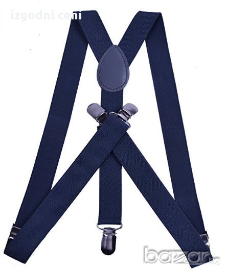 Тиранти-тъмно сини, унисекс, снимка 1