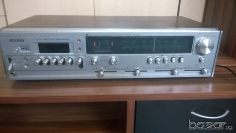 rising str-303-ic fet am/fm stereo receiver/cassette tape deck-54см..., снимка 1