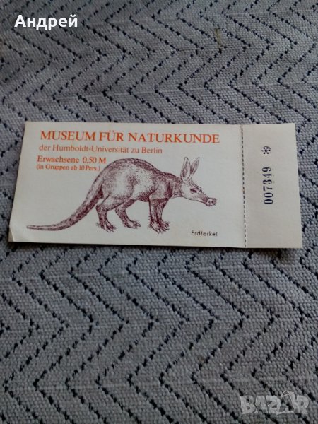 Стар билет за музей, снимка 1