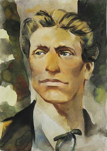 Портрет на Васил Левски, акварел, стара картина в Картини в гр. Самоков -  ID18363240 — Bazar.bg
