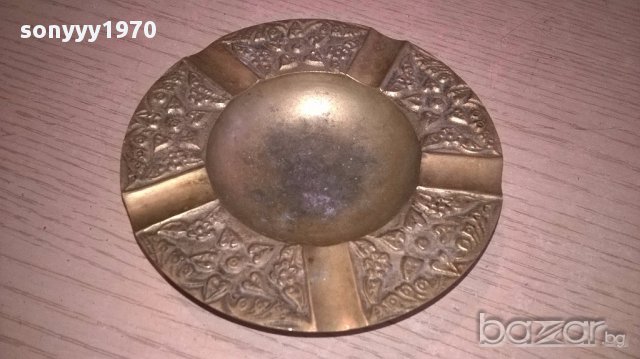 Ретро пепелник-11см-внос швеицария, снимка 4 - Антикварни и старинни предмети - 17796751