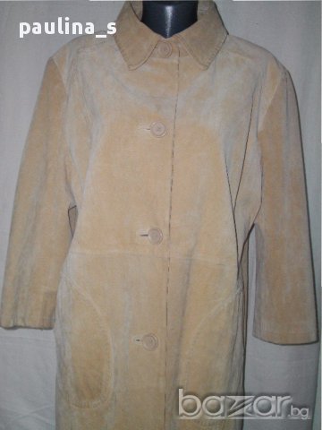 Манто или преходно палто от естествен велур ”Piano woman” / голям размер 