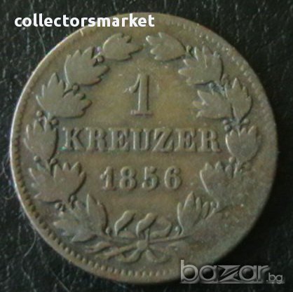 1 кройцер 1856, Херцогство Баден(Германия)