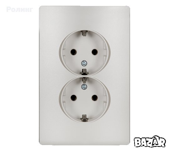 ЕЛ-RHYME ДВОЕН КОНТАКТ ШУКО БЯЛ МЕТАЛИК