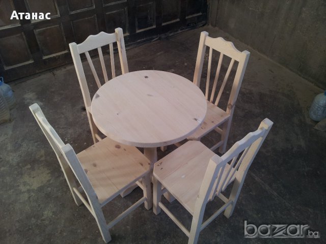 Кръгла маса и столове, снимка 10 - Маси - 17005023