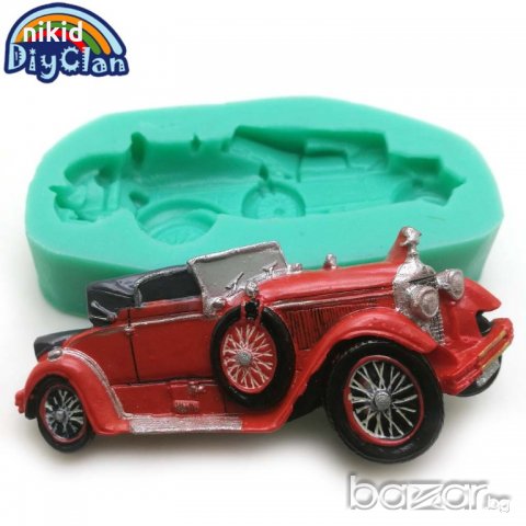 № 2 Ретро кола автомобил силиконов молд форма за декорация торта фондан шоколад и др