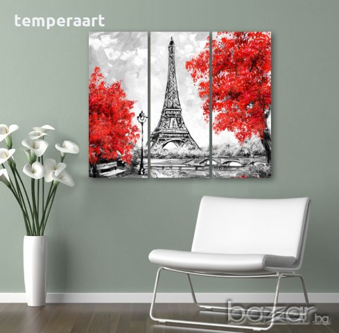 Картина Париж - айфелова кула, декорация за стена, абстрактна картина, репродукция № 157