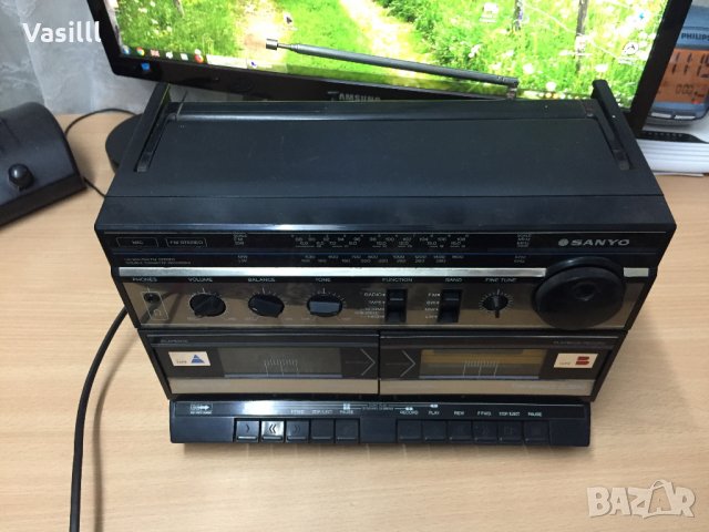 Двукасетъчен Радио Касетофон SANYO MW170L *1985 г-Япония, снимка 6 - Радиокасетофони, транзистори - 25916643