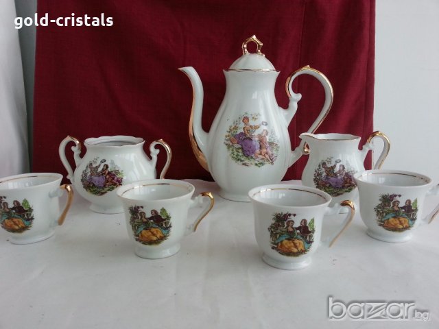  фин порцелан чаши за кафе чайник захарница латиера zajecar, снимка 11 - Антикварни и старинни предмети - 20188820