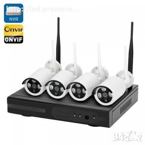 NVR 4 CH канали HDMI LAN WI-FI безжична VGA видео наблюдение, снимка 1
