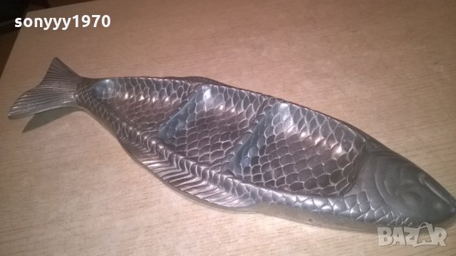 голяма риба-ретро колекция-масивна-50х17см-внос швеция, снимка 2 - Колекции - 25384425
