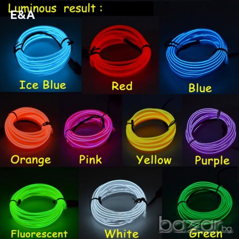 Амбиентно осветление. Неон LED за декорация на автомобил, снимка 7 - Аксесоари и консумативи - 20116546