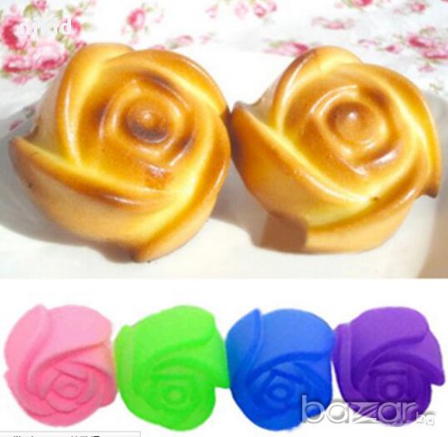 розичка роза бонбон калъп силиконов молд декор украса фондан шоколад гипс сапун тесто отливка свещ