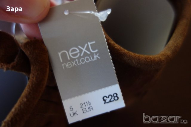 нови велурени ботуши Next, 21.5ти номер, снимка 4 - Детски боти и ботуши - 16387563