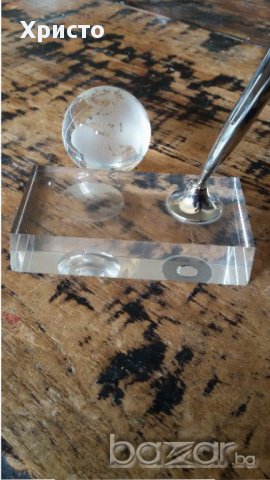комплект глобус,химикалка и поставка кристал, снимка 3 - Други ценни предмети - 17995407