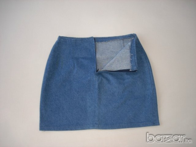 Дънкова къса дамска пола, S 