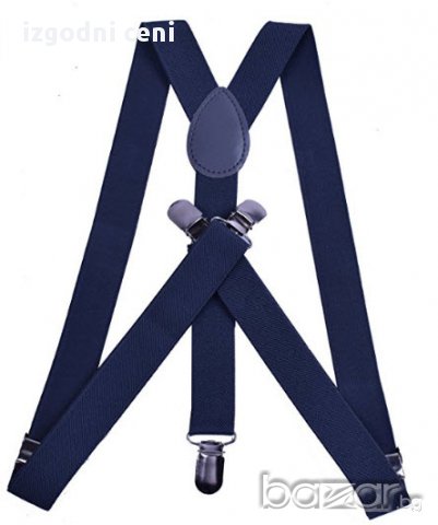 Тиранти-тъмно сини, унисекс, снимка 1