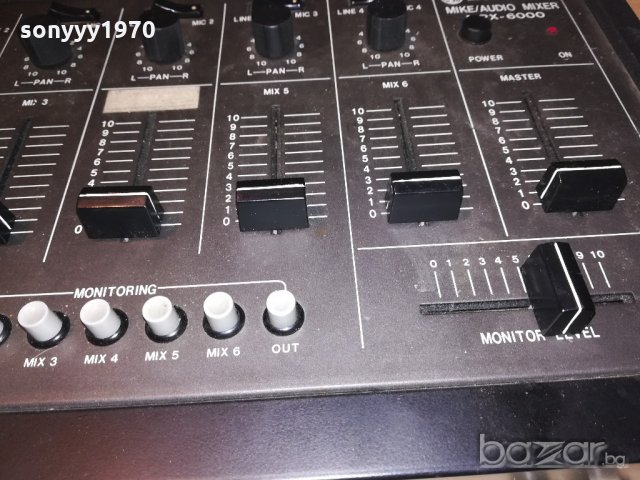monacor mpx-6000 mixer-made in taiwan-внос швеицария, снимка 10 - Ресийвъри, усилватели, смесителни пултове - 20555304