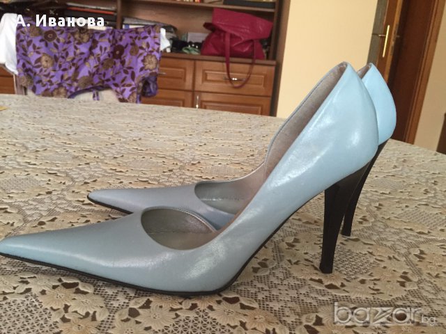 Дамски обувки естествена кожа, снимка 1 - Дамски обувки на ток - 15835590