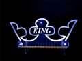 Светеща гравирана табела КОРОНА KING, снимка 1