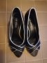 Обувки със сив кант, снимка 1 - Дамски обувки на ток - 25132382