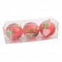 Комплект от 3 бр. топки за окачване на елха с изрисувани елхи. Изработени от PVC материал, декориран, снимка 1 - Коледни подаръци - 16204658