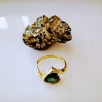 ЗАПАЗЕНА ЦЕНА ДО ИЗЧЕРПВАНЕ!!!златен пръстен с турмалин 2.95 грама, размер №50, снимка 3 - Пръстени - 21211282