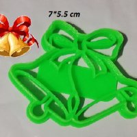Коледни Камбани Камбанки Камбана пластмасов резец форма за фондан тесто бисквитки, снимка 1 - Форми - 25458549
