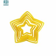 пластмасови резци форми звезда звезди елха 6 бр украса бисквитки сладки тесто с фондан резец форма , снимка 2 - Форми - 16177801