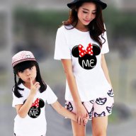 МАМА И АЗ! Дизайнерски тениски МИКИ / MICKEY MOUSE за Мама и Дете! Поръчай модел с твоя Идея!, снимка 1 - Тениски - 15278486