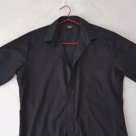 Черна мъжка риза Elite, М размер, снимка 5 - Ризи - 17956333