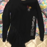 НАМАЛЕНИЕ!Блуза с тюл черна, снимка 3 - Блузи с дълъг ръкав и пуловери - 20265508