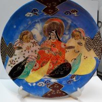 Японска декоративна чиния, снимка 1 - Антикварни и старинни предмети - 23184976