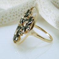 златен пръстен ЦВЕТЯ с бели и черни циркони 8.50 грама, снимка 5 - Пръстени - 11175607