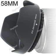 Сенник за обектив на фотоапарат dc-sn hood 58mm Flower Shape Lens Hood Screw Mount Petal Crown, снимка 2 - Чанти, стативи, аксесоари - 11113953