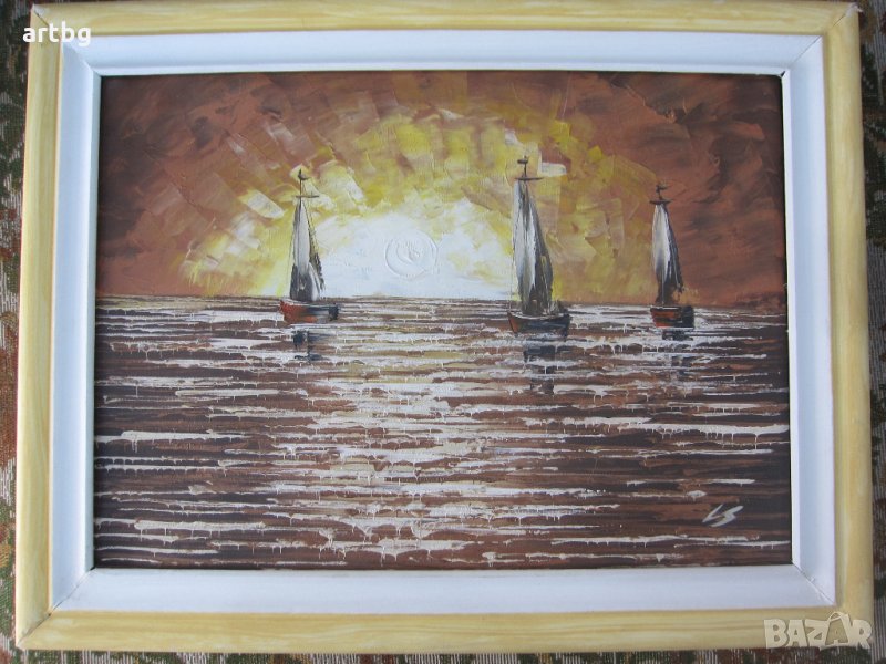 Автентична картина "Изгрев", снимка 1