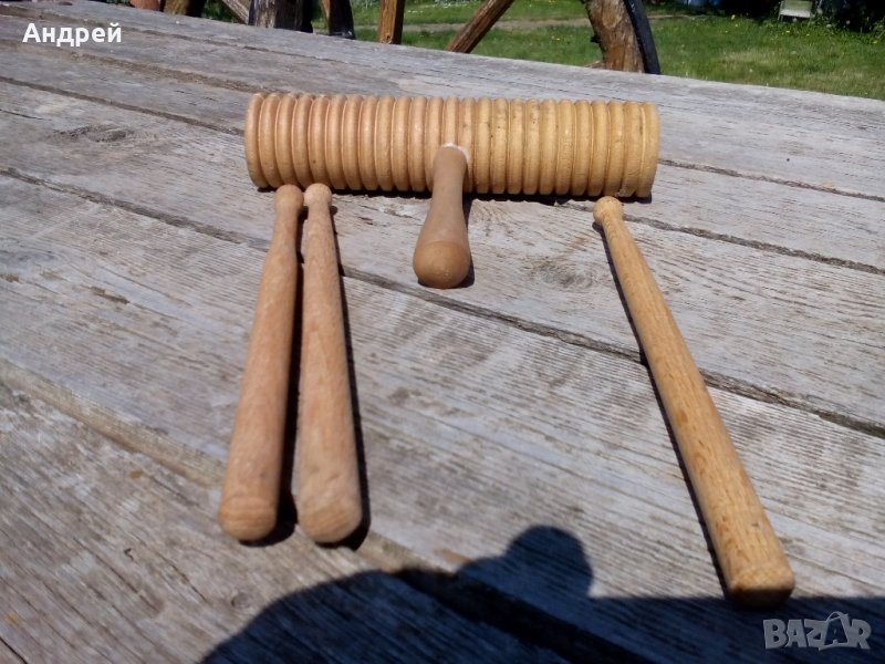 Стар дървен музикален инструмент, снимка 1