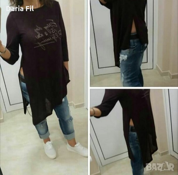 Асиметрична туника в бордо , снимка 1