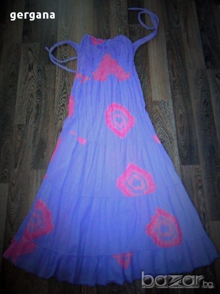 дълга лятна ефирна  рокля размер М, снимка 1