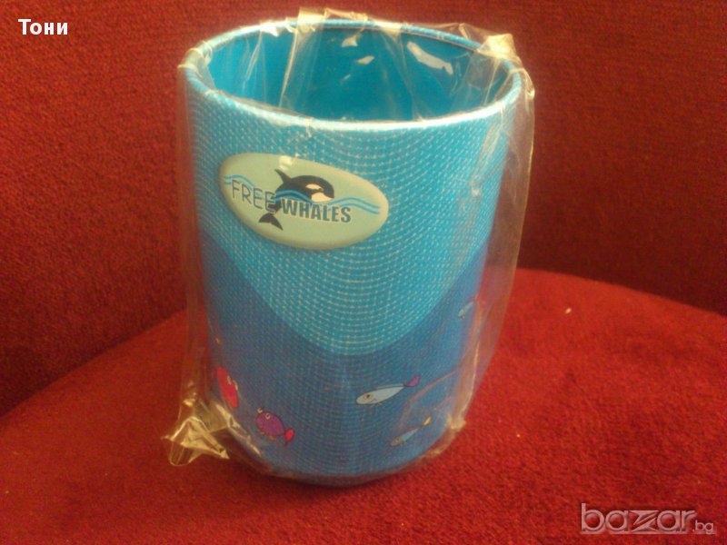 Чашка метална за моливи и др., снимка 1